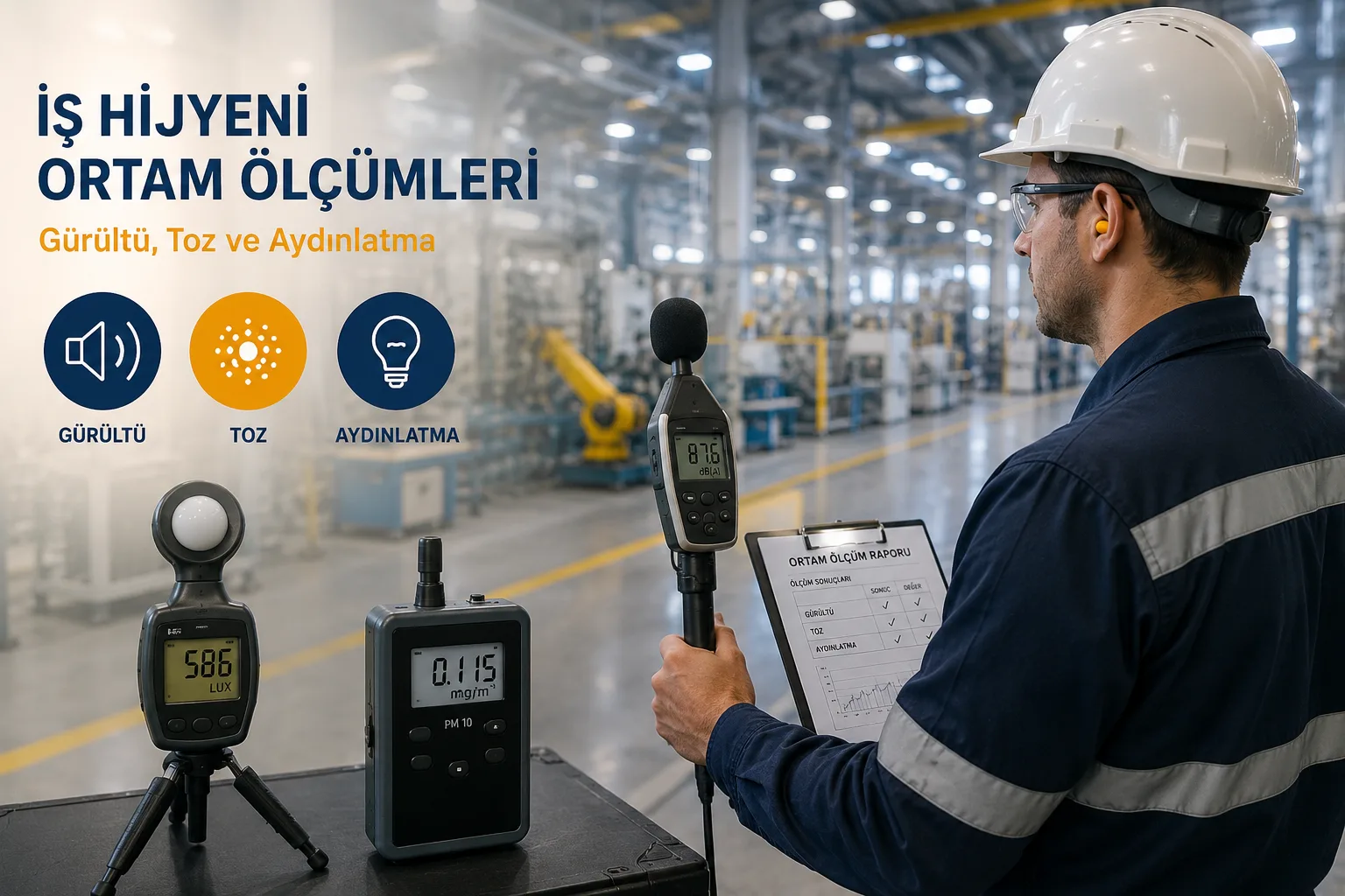 İş Hijyeni Ortam Ölçümleri: Gürültü, Toz ve Aydınlatma